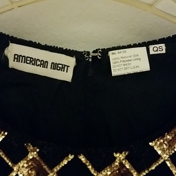 NWOT! CLASSY/VTG SILK, SEQUIN AND BEADED DRESS!! - Picture 4 of 4